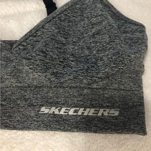 Skechers Women's Studio Seamless Cami Padded Deep V-Neck Cross-Back Lounge Bra,S - Picture 8 of 10